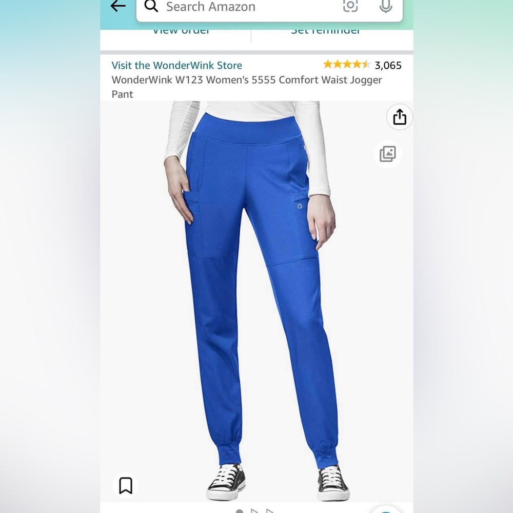 Royal blue wonderwink scrub jogger women’s size small